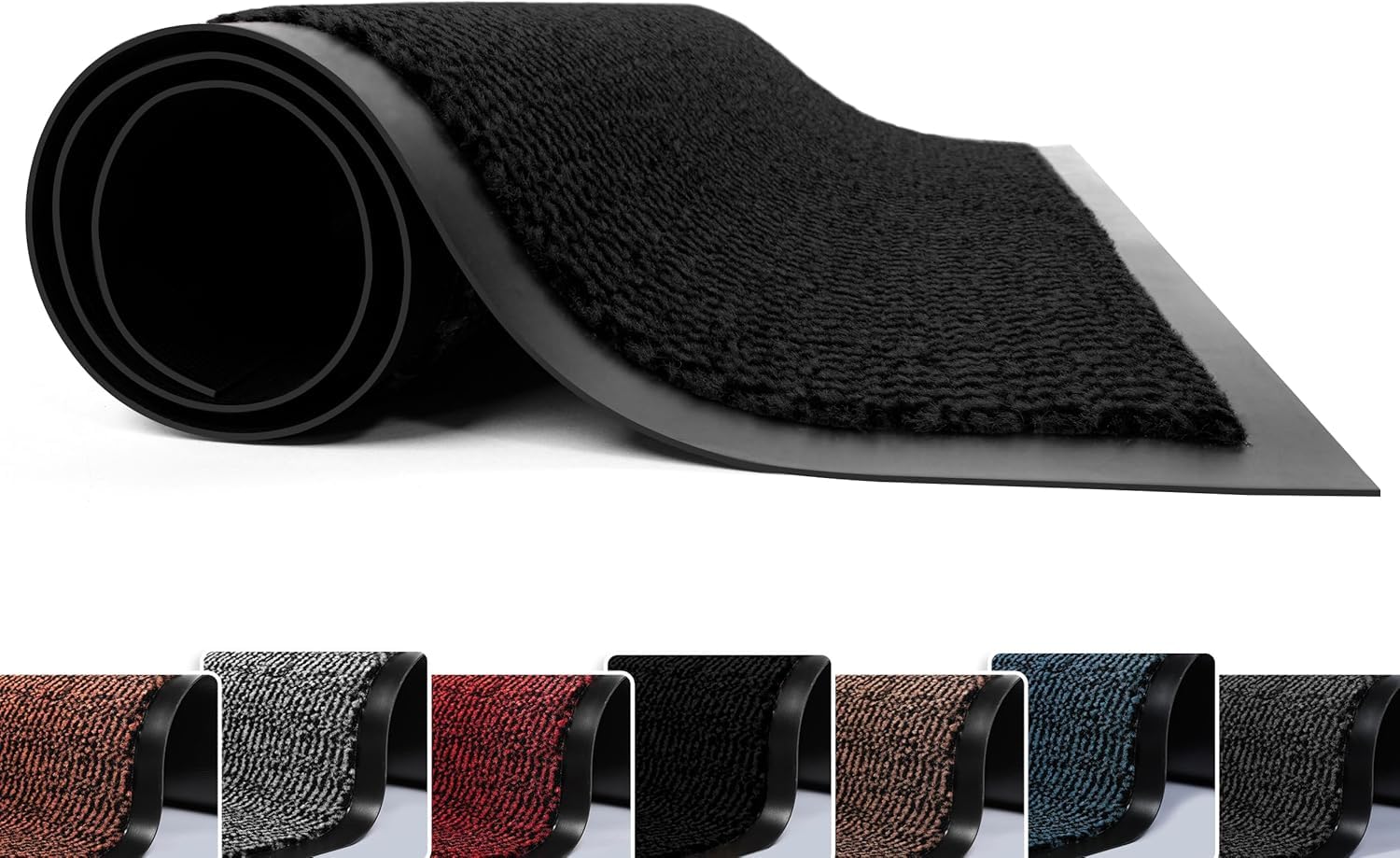 FB FunkyBuys Washable Door Mats - Heavy Duty, Non-Slippery & Stylish Floor Mat - Door mat indoor Large Rubber Indoor & Outdoor Doormats for Perfect Dust Grabbing (Grey-waved, 40 x 60 CM) — view 25