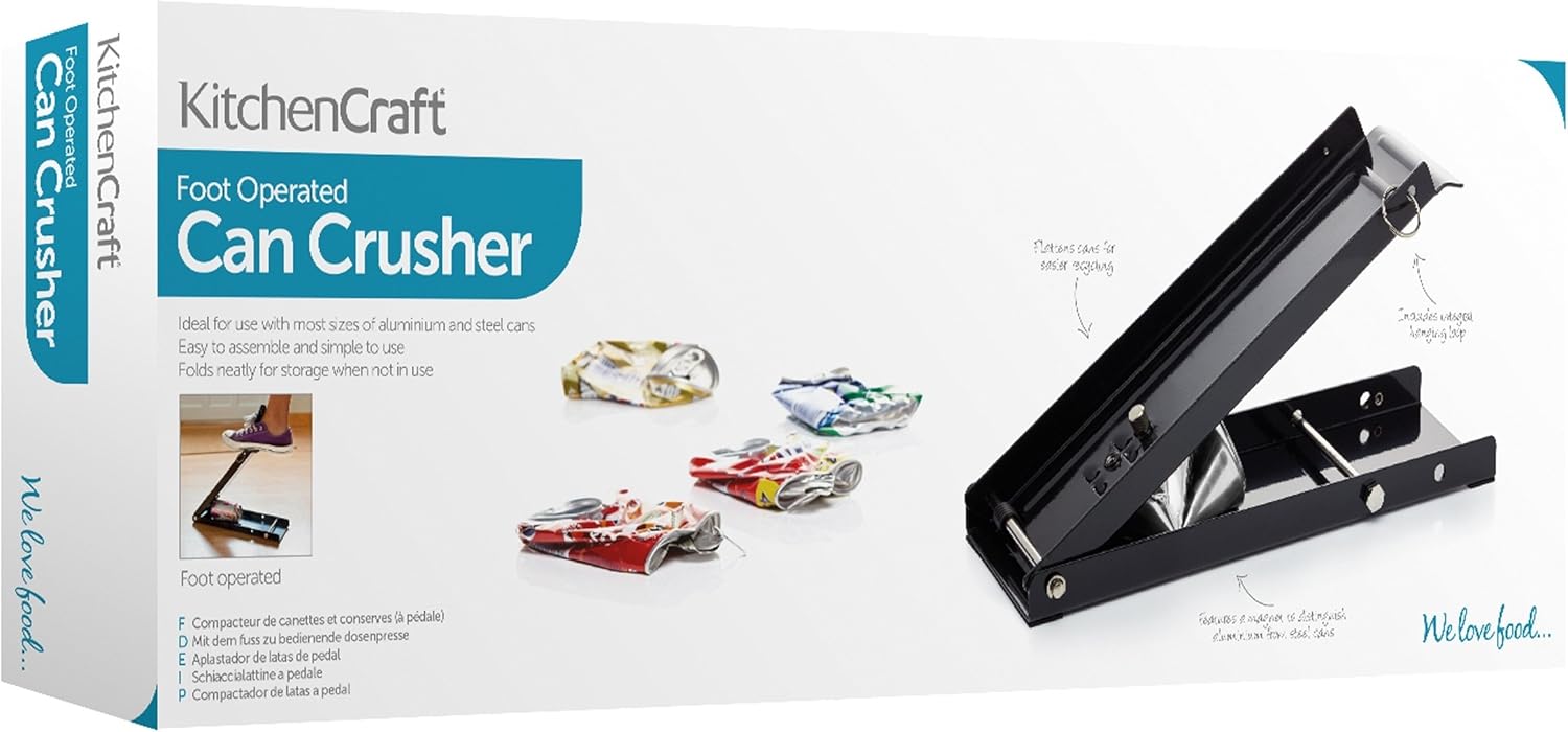 🛒 Flash Sale Kitchencraft Floor Standing Foot Operated Can Crusher