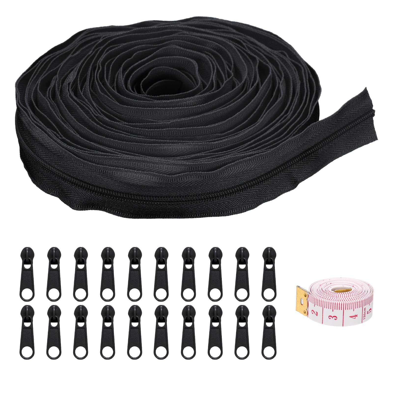 uxcell #3 10 Yards Nylon Coil Zippers