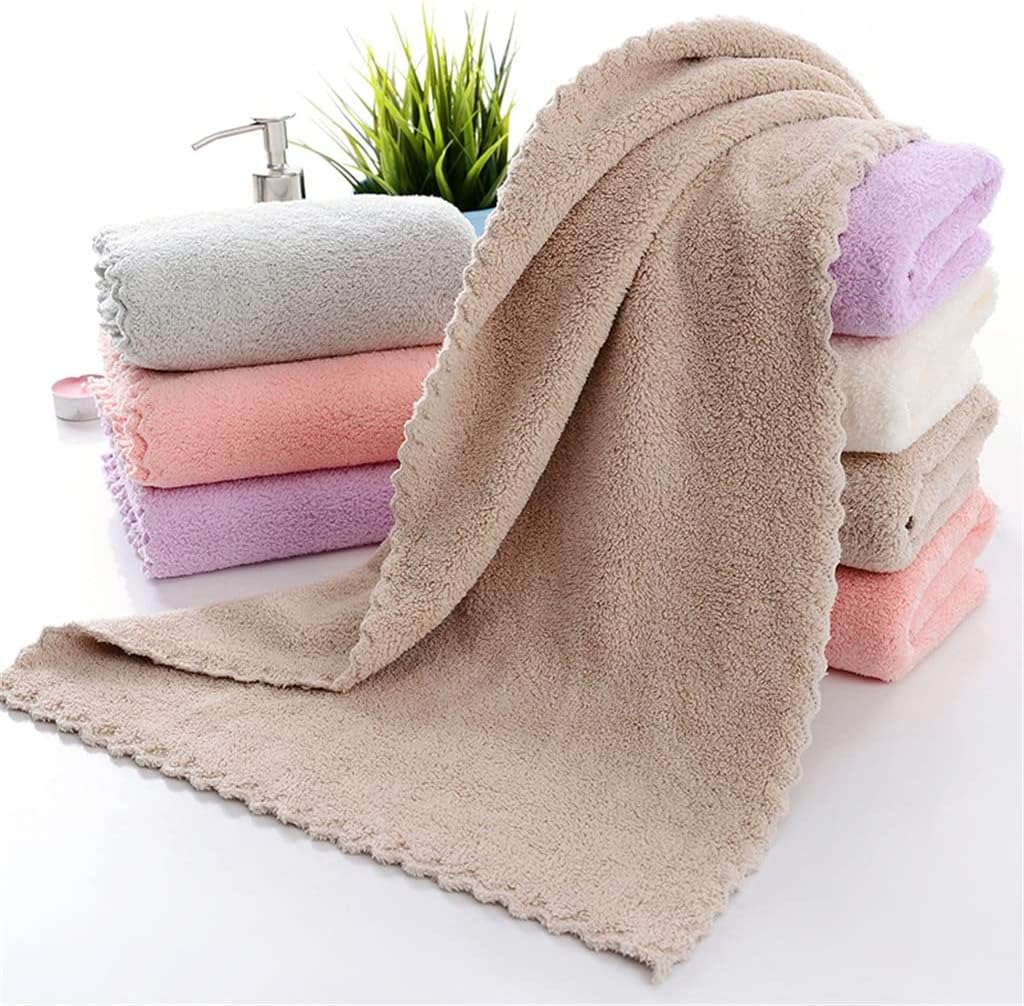 Towel Towel Microfiber Absorbent Towel Shower Hair Face Hand Towel Soft Clean Comfort Cleaning Thicker Quick Dry Towel Bath Towel (Color : D, Size : 1ps) (E 1ps) (C 1ps)