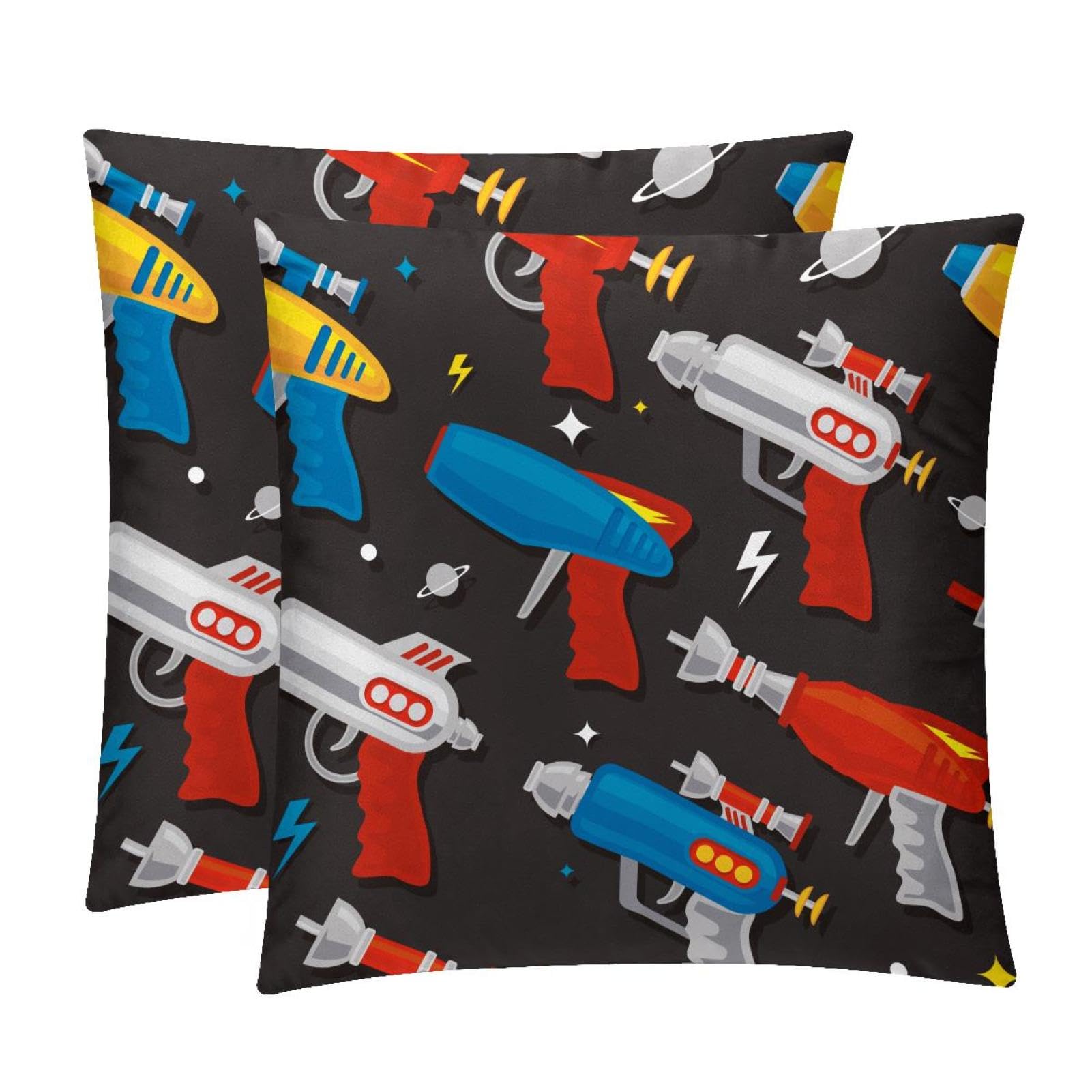 TDGKPZ Throw Pillow Cases 2 Pack Pillowcases Zipper Cushion Covers For Bedroom Living Room 45x45cm