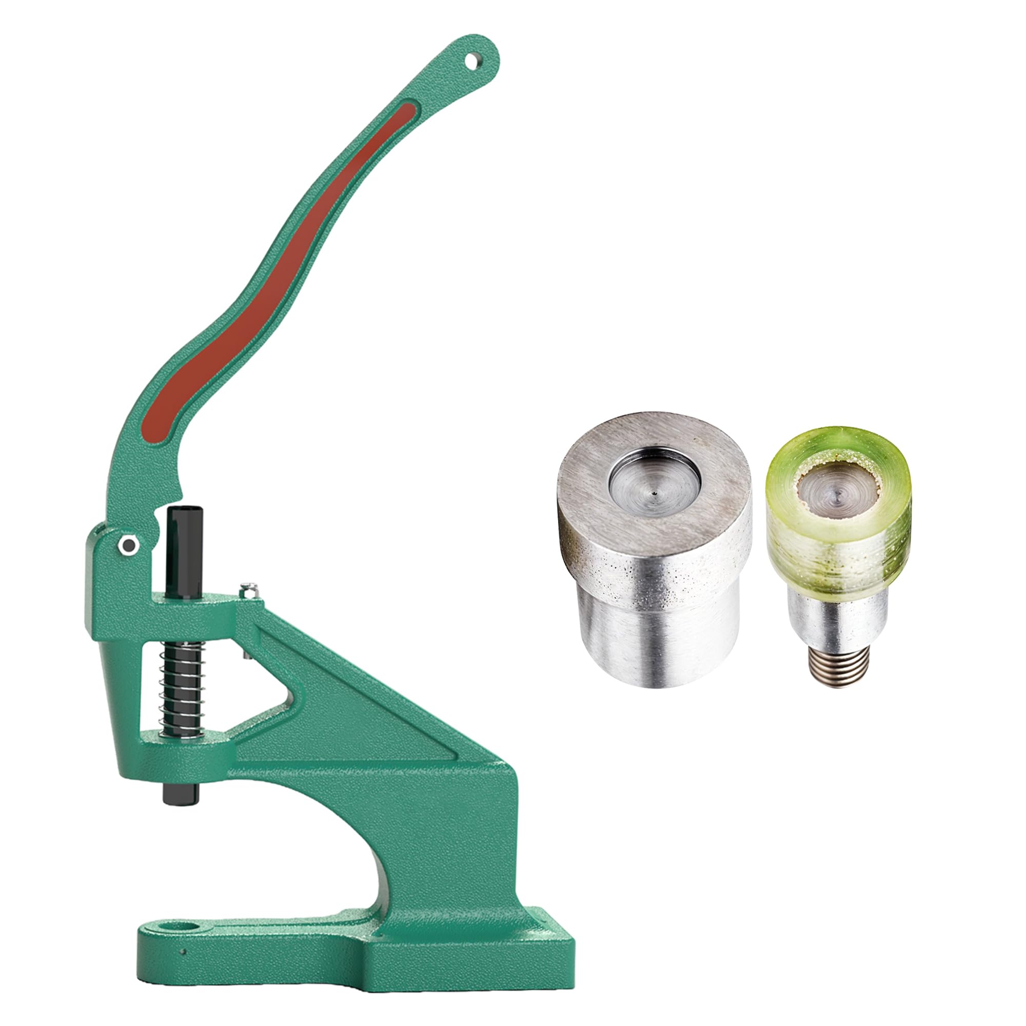 WedDecor Universal El Verde Máquina Prensa de Mano Doble Tapa Tubular Remache Troqueles Juego para Leathercraft, Reparación Ropa, Bricolaje Decoración, 8mm