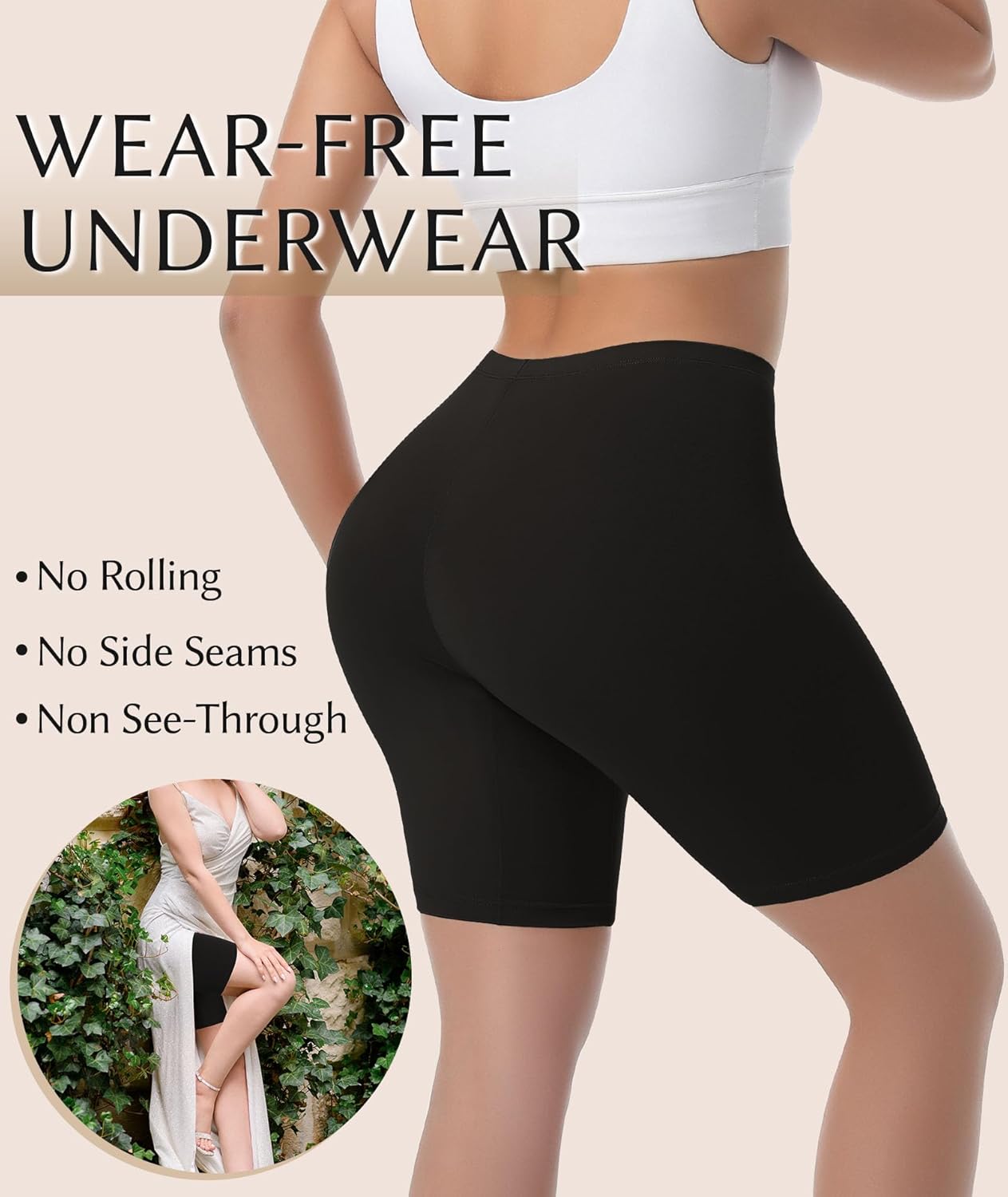 Yeblues 4 Pack Womens Cotton Boyshorts Underwear Boxer Slip Shorts Anti Chafing Biker Shorts Plus Boy Short Panties - Image 4