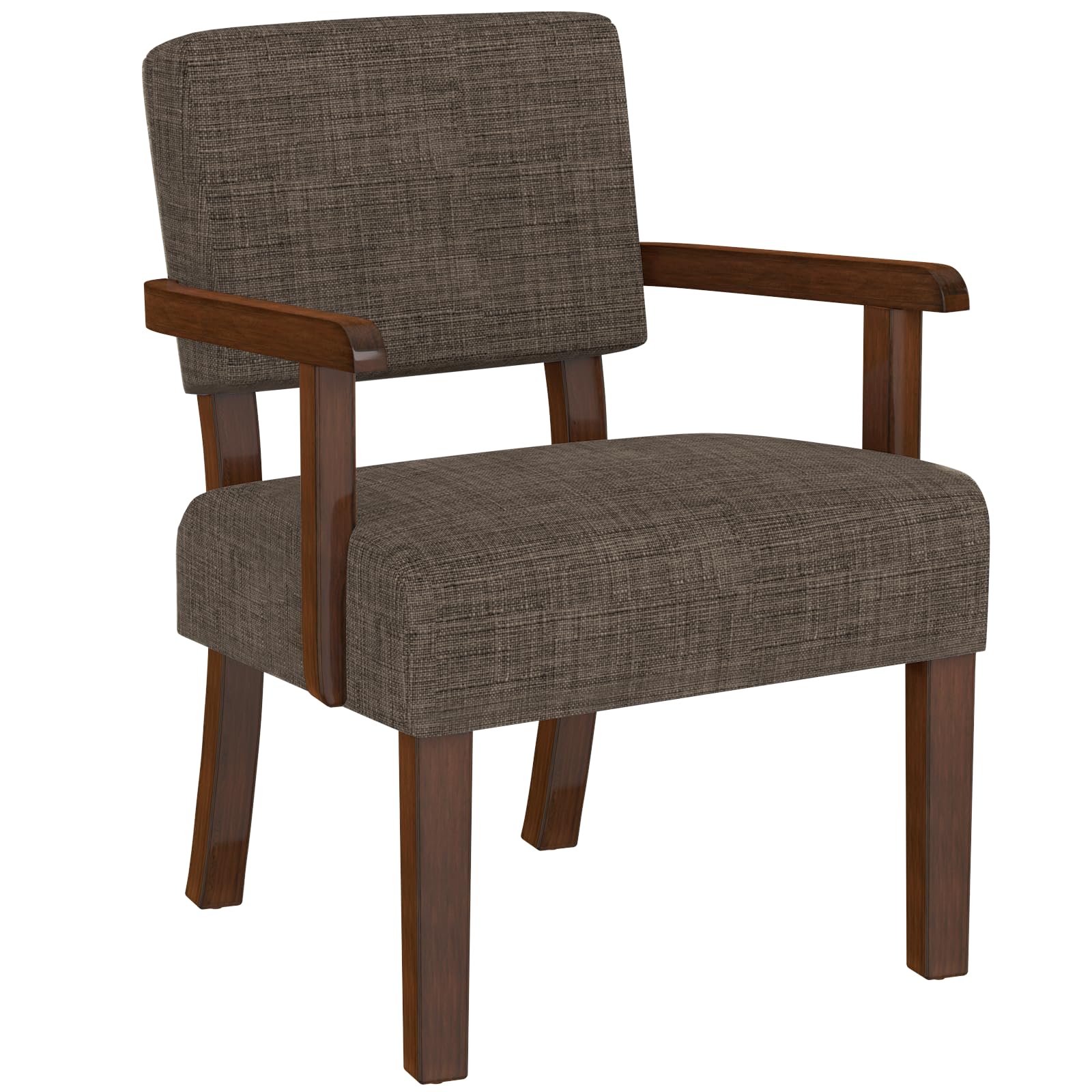 EOSVALO Gepolsterter Sessel 2er-Set mit Holzgestell – Polsterstuhl, Armlehnstuhl, Loungesessel für Wohnzimmer, Schlafzimmer, Gästezimmer, 63x66x83 cm (BxTxH)