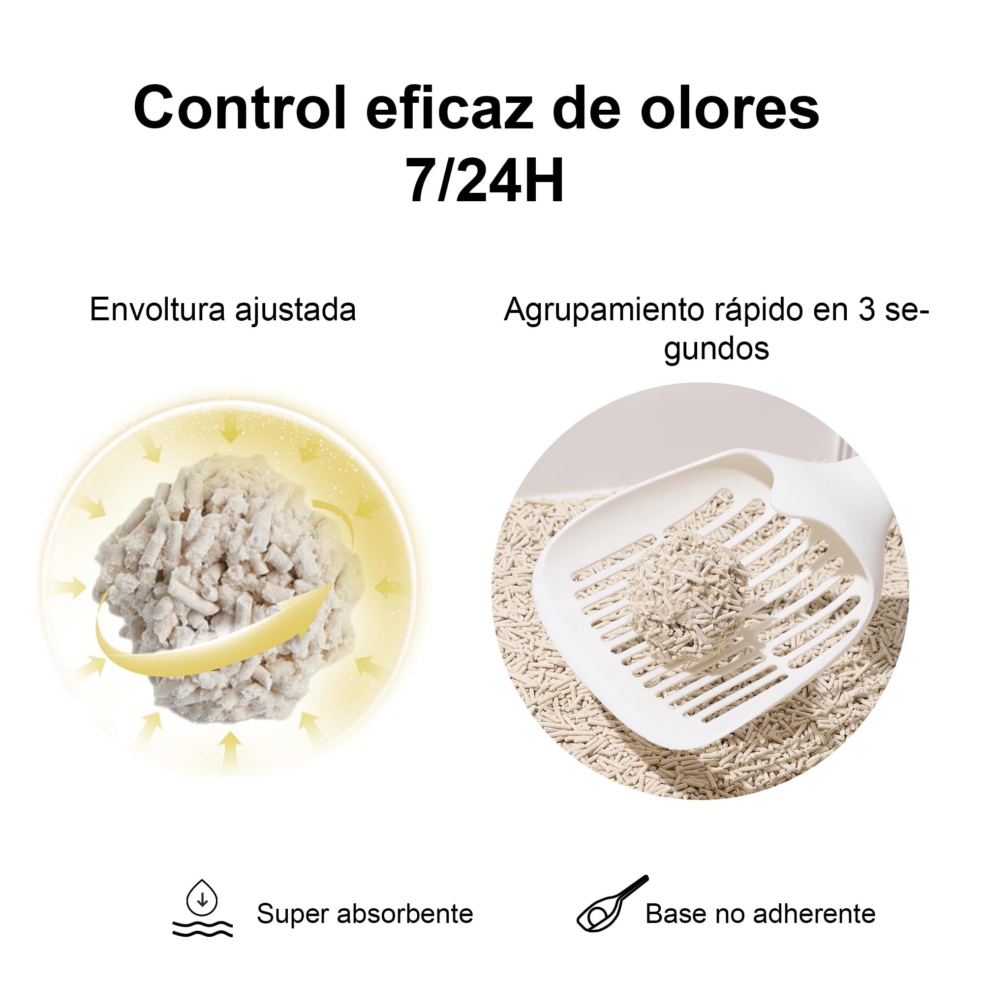 FUKUMARU Arena de Tofu para Gatos 10.8kg - Arena aglomerante, Mezcla de pellets de maíz, Libre de Polvo