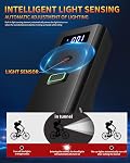DARKBEAM Lumière de vélo, phare avant Super Lumens USB Lampes à vélo rechargeables et étanches 4-Mode pour la nuit, Route, Montagne, Sécurité, avec LED Affichage & Capteur de lumière