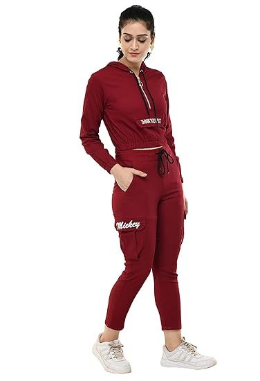 CUPIDVIBE Women's Cotton Lycra Hoodie Sweatshirt