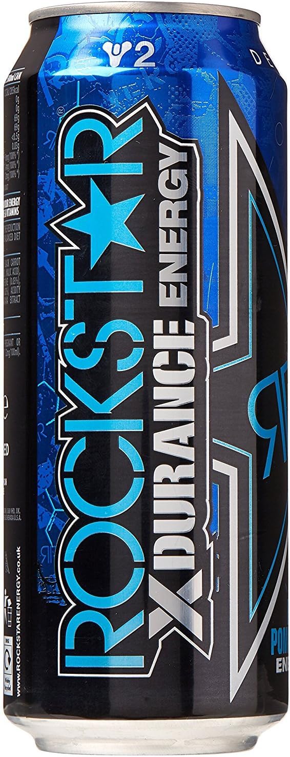 Rockstar Xdurance Energy Drink 25% more caffeine, 500ml, (Pack of 12) - Packaging May Vary