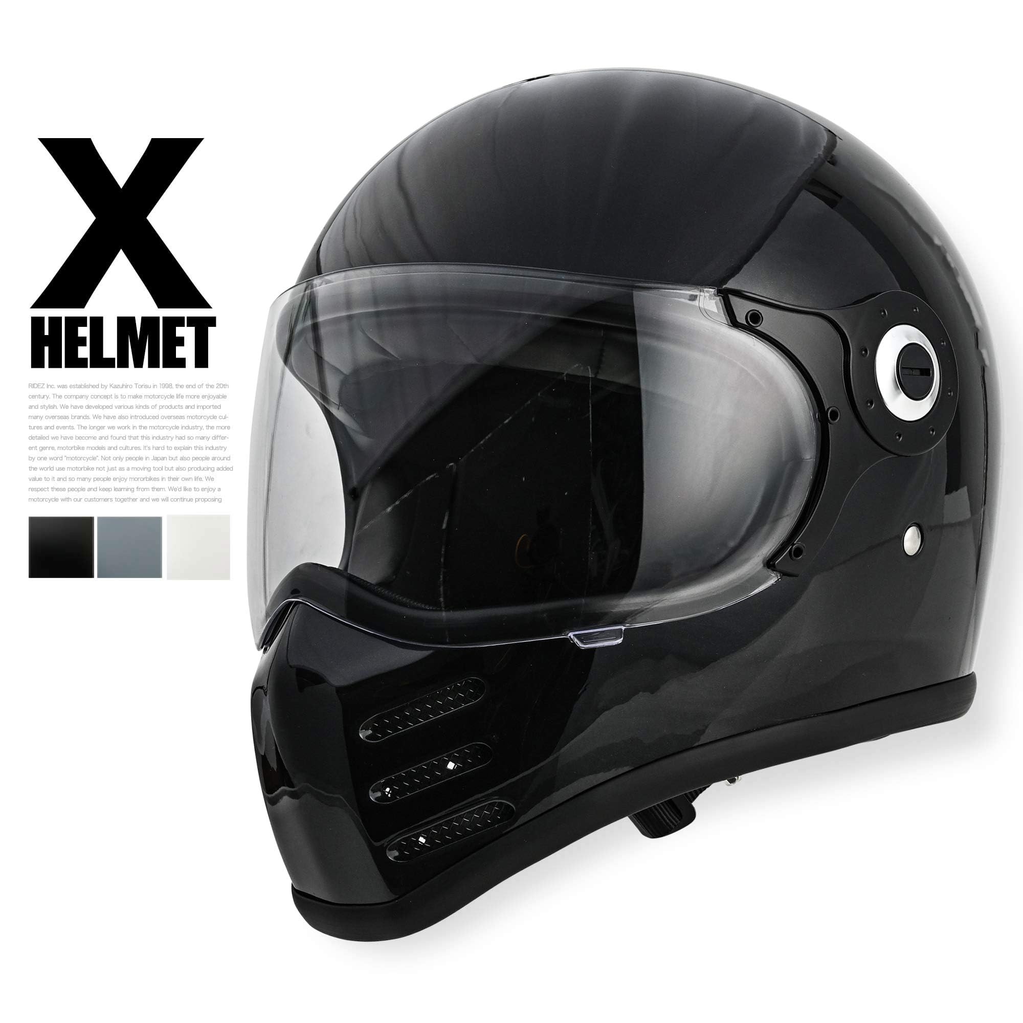 セキュリティ・セーフティ RIDEZ X Full Face Helmet Amazon | RIDEZ X AMA グロス ブラック フルフェイスヘルメット