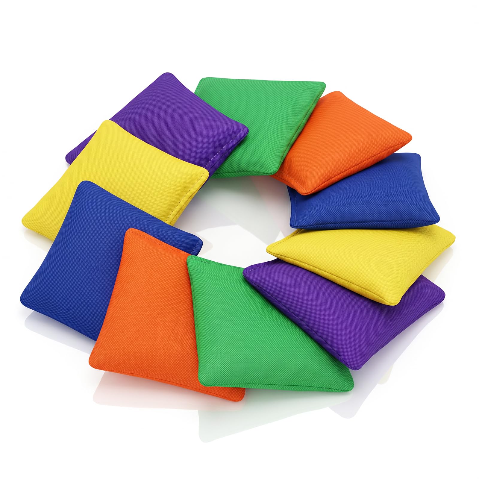 TranRantic 10 Pack Small Bean Bags, Cornhole Toss Bean Bags Throwing Toss Game Set for Indoor Outdoor Play, Carnival & School Sports Activities