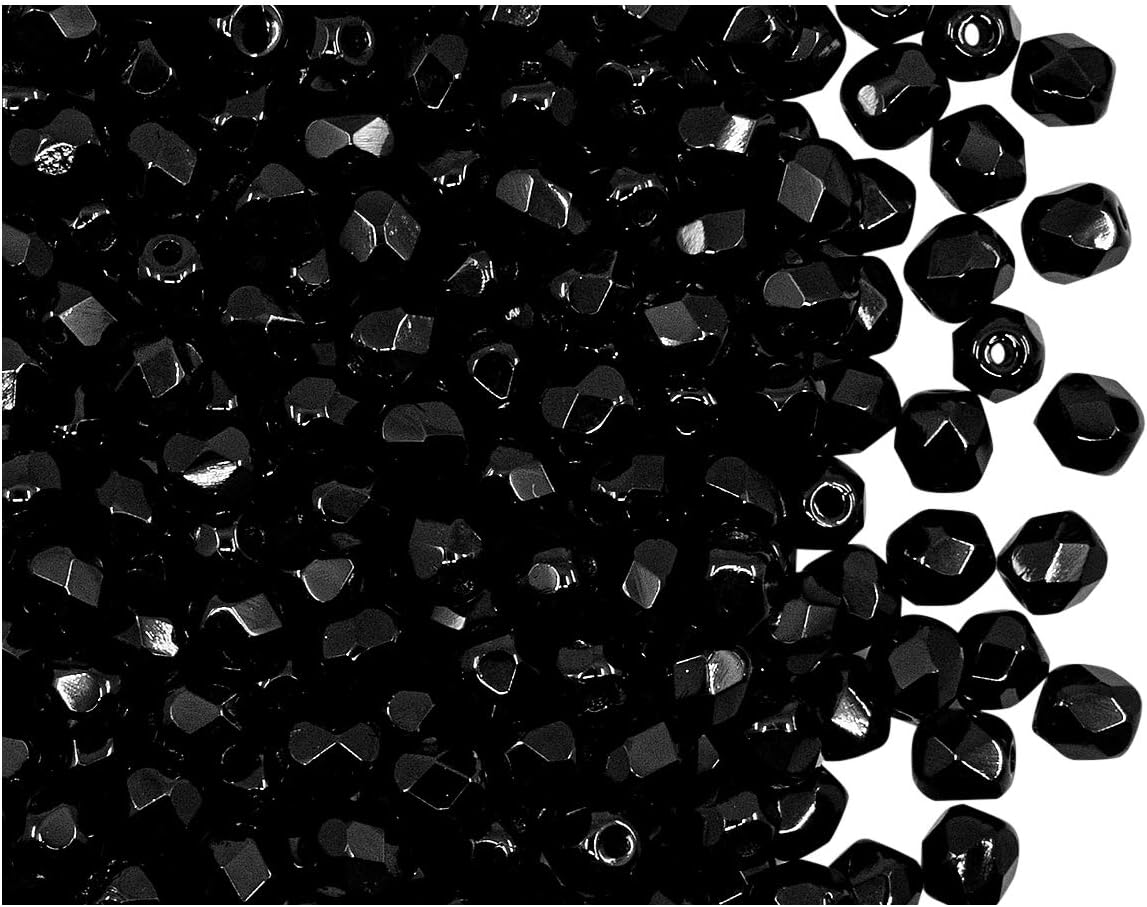 Czech Faceted Glass Beads Fire Polished Round 4mm Set - Over 600 Beads Set of 4mm Bracelet Beads in 6 Different Colours - Image 4