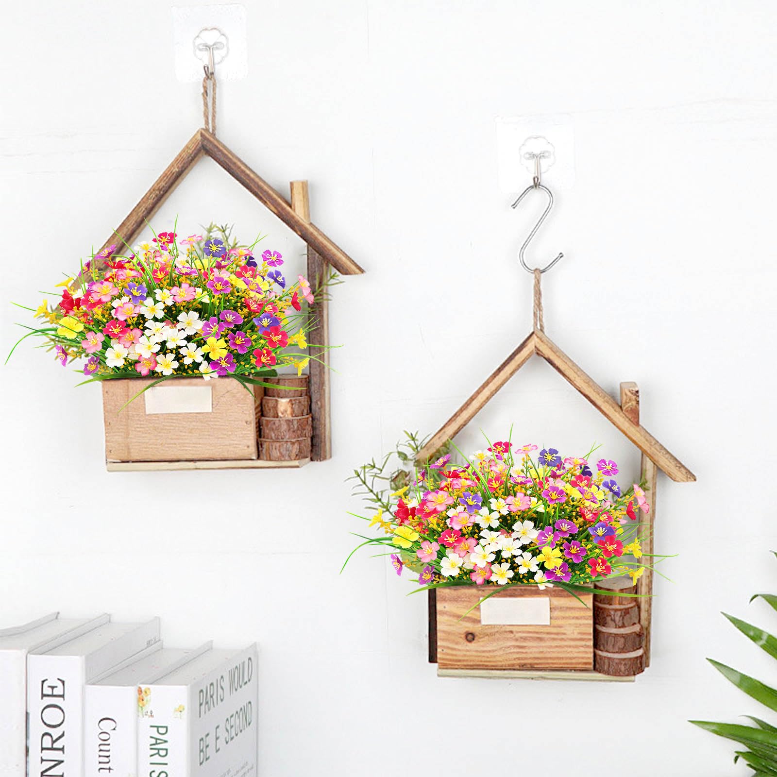 Yueshop Künstliche Blumen, UV-beständige künstliche Pflanzen, für den Außenbereich, realistische Gänseblümchen, Kunstkunststoff, Gänseblümchen, für den Innenbereich, Zuhause, Hochzeit, Veranda