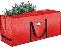 Vista 13 de BALEINE Bolsa de almacenamiento para árbol de Navidad de 9 pies, bolsa para árbol de Navidad artificial extragrande resistente con asas reforzadas