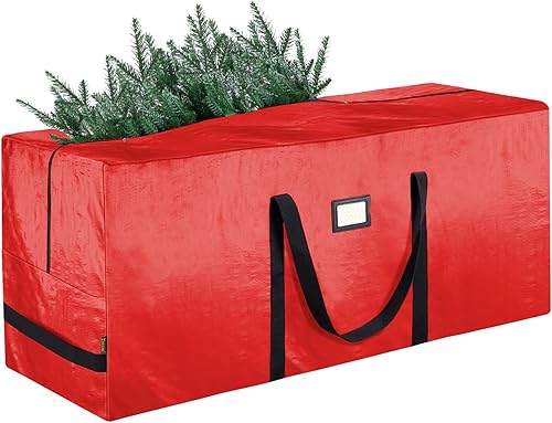 Vista 18 de BALEINE Bolsa de almacenamiento para árbol de Navidad de 7.5 pies, bolsa para árbol de Navidad artificial extragrande resistente con asas reforzadas