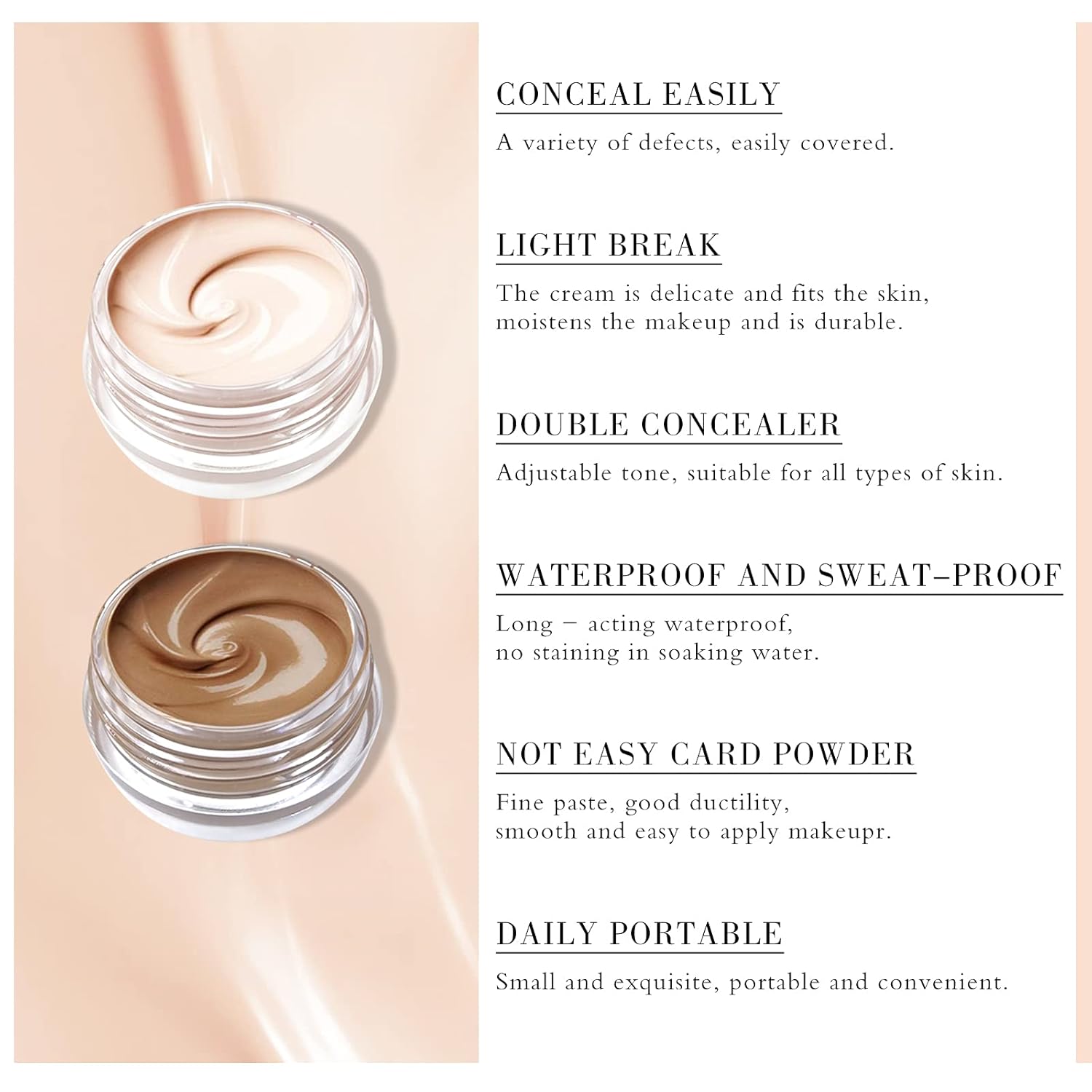 FREEORR 2 Colors Tattoo Cover Concealer Cream, Scar Concealer Tattoo Cover Makeup, Acne Concealer, Waterproof&Long Lasting, Cover for Body Face Concealer Cream Kit, with Coloring Tools : Beauty & Personal Care