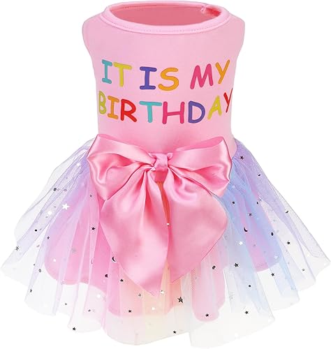 Miniatura 15 de PUPTECK Vestido de Navidad para perro, disfraz de cachorro, ropa para perros pequeños con falda de lazo, pijama Rojo (Navidad)