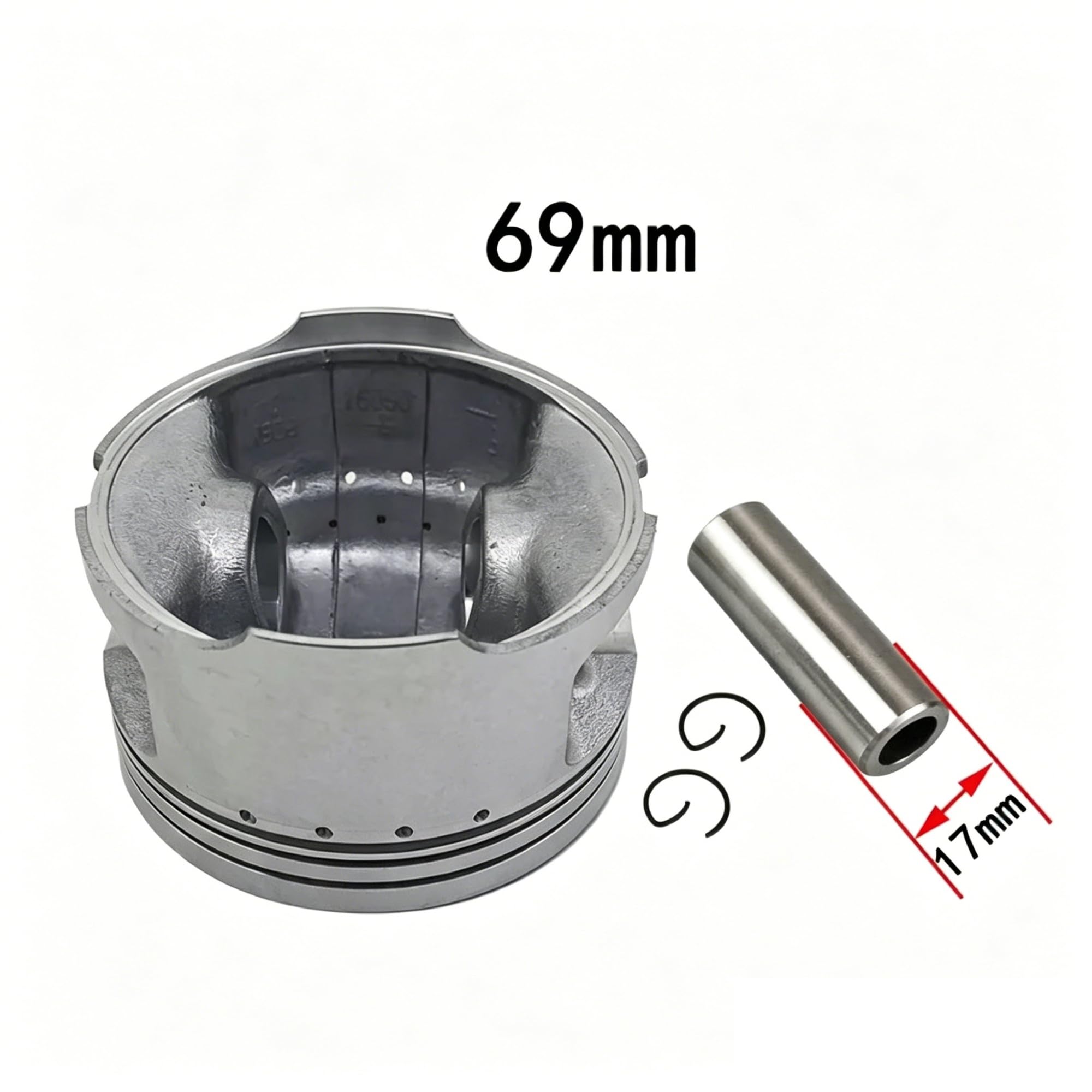 Fasce Elastiche Per QJIANG Per Keeway Per Benelli Per Silverblade 250 Per Silver Per Blade 250cc Per Zafferano 250 BJ250T-8 Scooter Pistone Anello Kit Pistone(Psiton Kit)