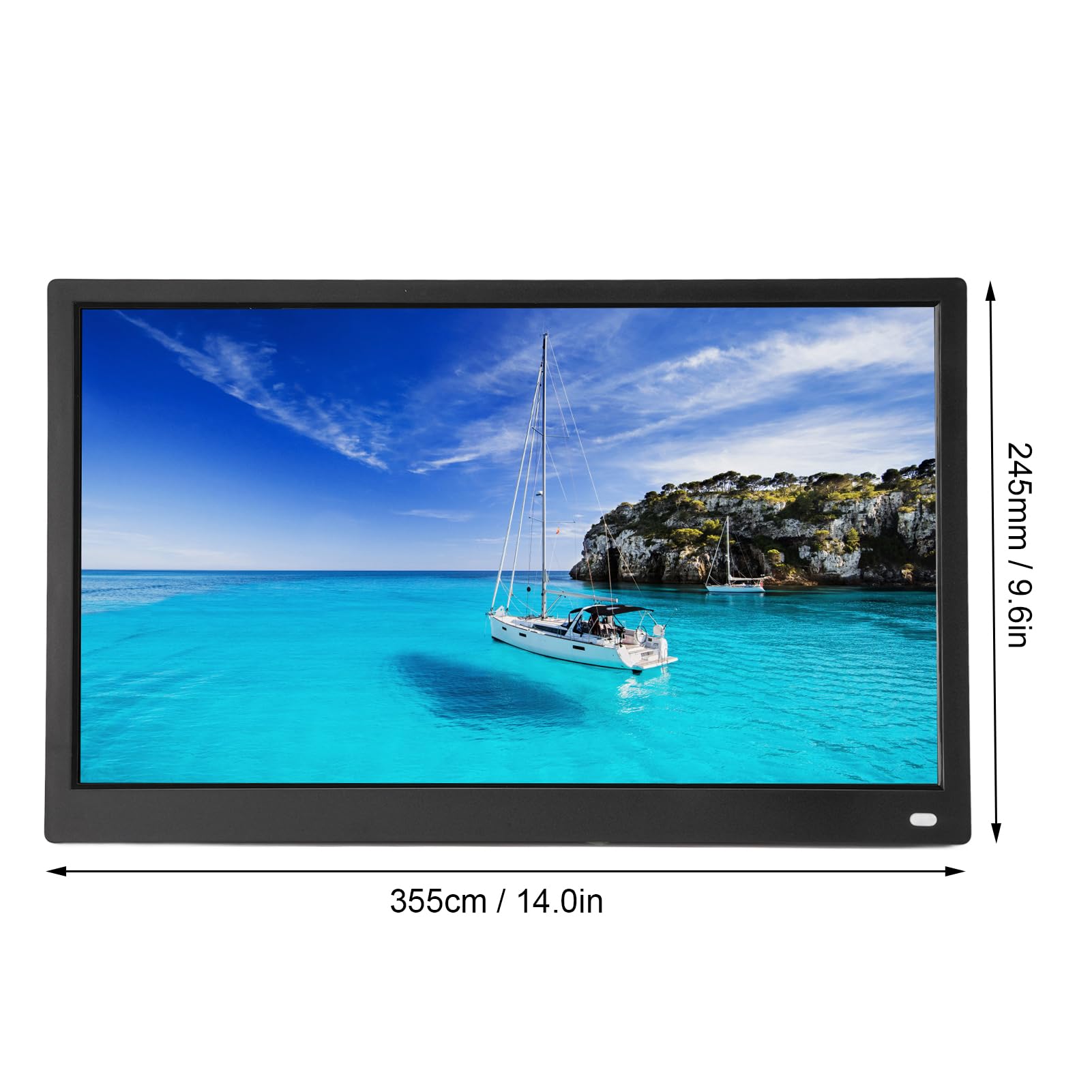 Annadue Elektronischer Digitaler Bilderrahmen, 1080P 15 Zoll Digitaler Bilderrahmen mit Fernbedienung Zum Teilen von Fotos und Videos Vom Telefon, Desktop und Wandmontage (Black)