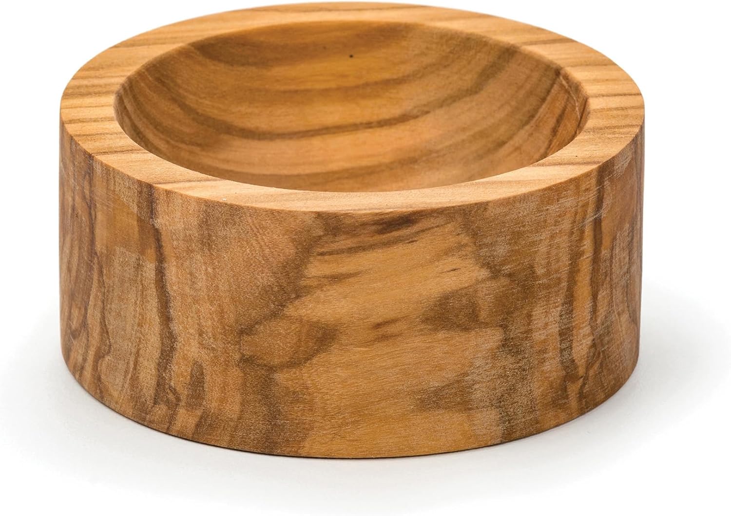 RSVP International Olive Wood Condiment Pinch Bowl, 3" | Rustic, Natural Authentic Italian Olive Wood | Classic Style for Kitchens, Tables, & More | Functional for Salts, Peppers, & Herbs