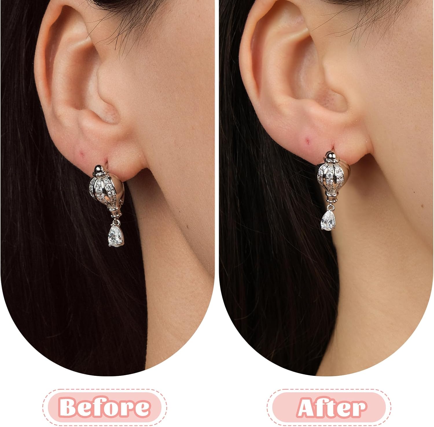 Earring Lifters Backs, 10 PCS Earring Lifters for Droopy Ears Adjustable Copper Heavy Earrings Support Back Secure Large Backing Studs Backers Anti-Sensitive Earrings Backs for Droopy Ears Earlobe - Image 4