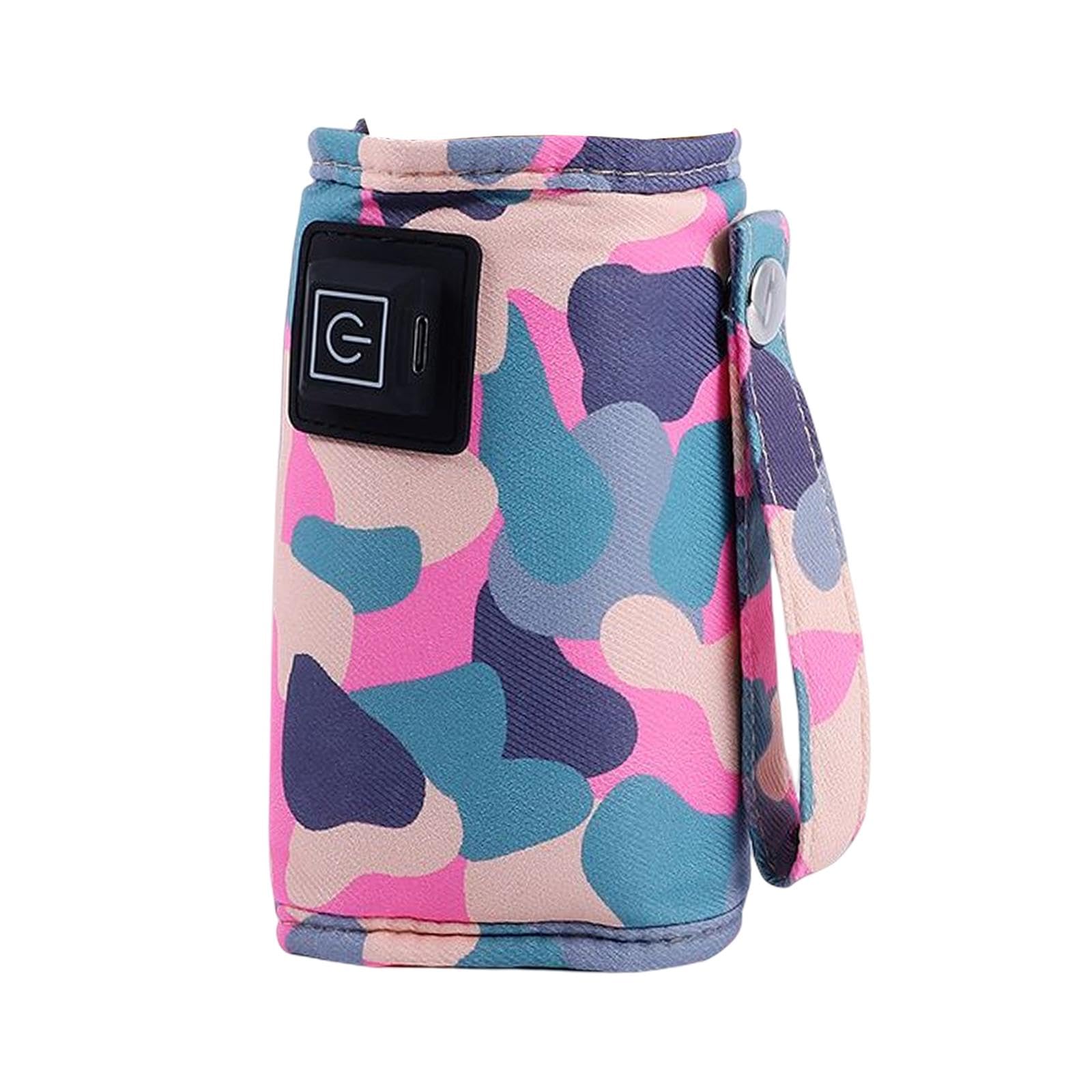 MYADDICTION Baby Bottle Warmer Milk Heating Keeper Portable for Travel Indoor Shopping Camouflage Pink