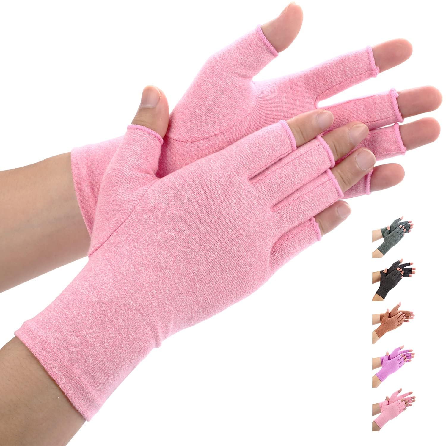 SVADISTHA Duerer Arthritis Gloves Women Men, Carpal Tunnel, Rheumatiod, Tendonitis, Fingerless Hand Thumb Compression Gloves, Black, M-1 Pair (Pink) (B0D9YT311Z) Amazon Price History, Amazon Price Tracker