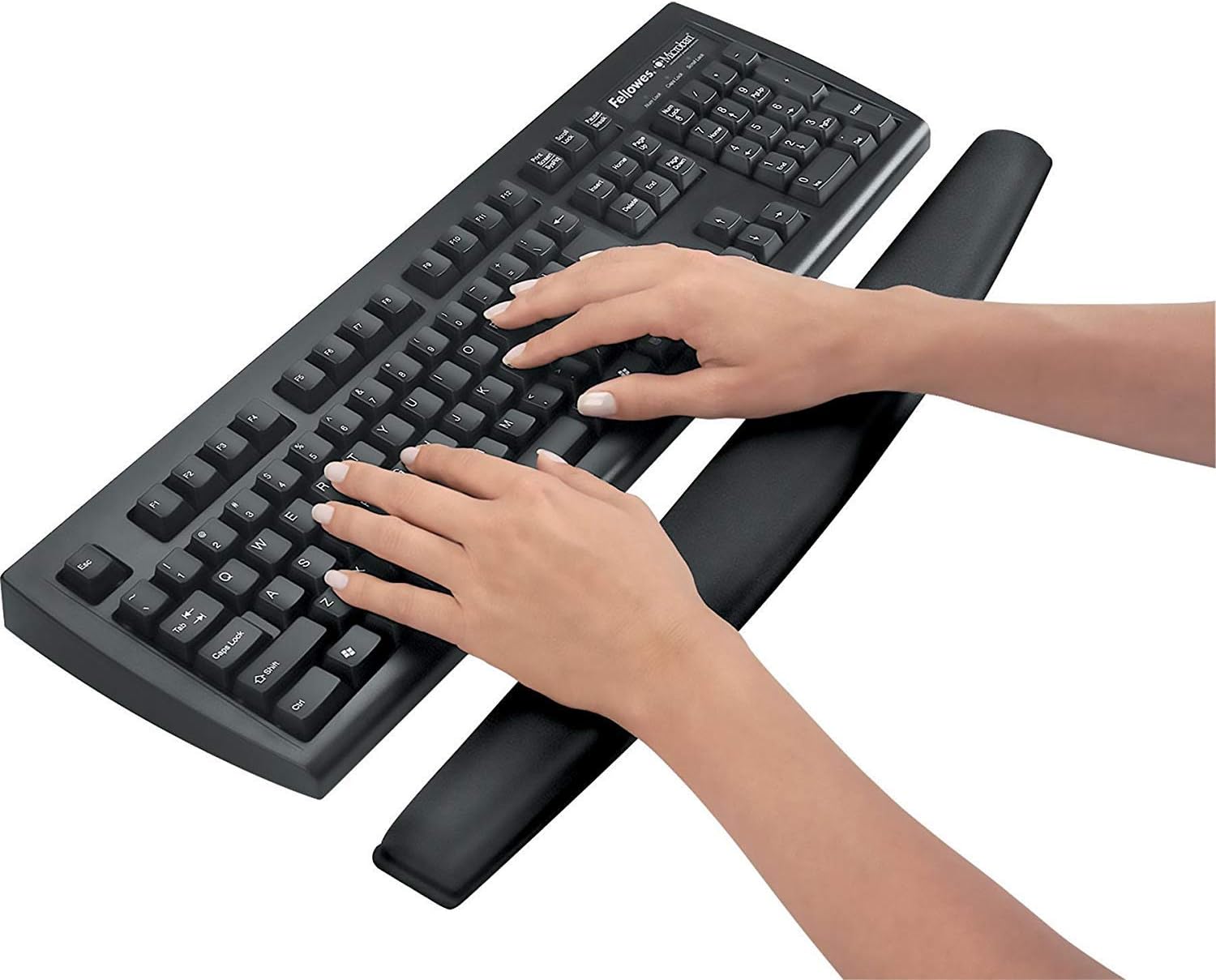Fellowes FEL9178201 - Memory Foam Wrist Rest- Black