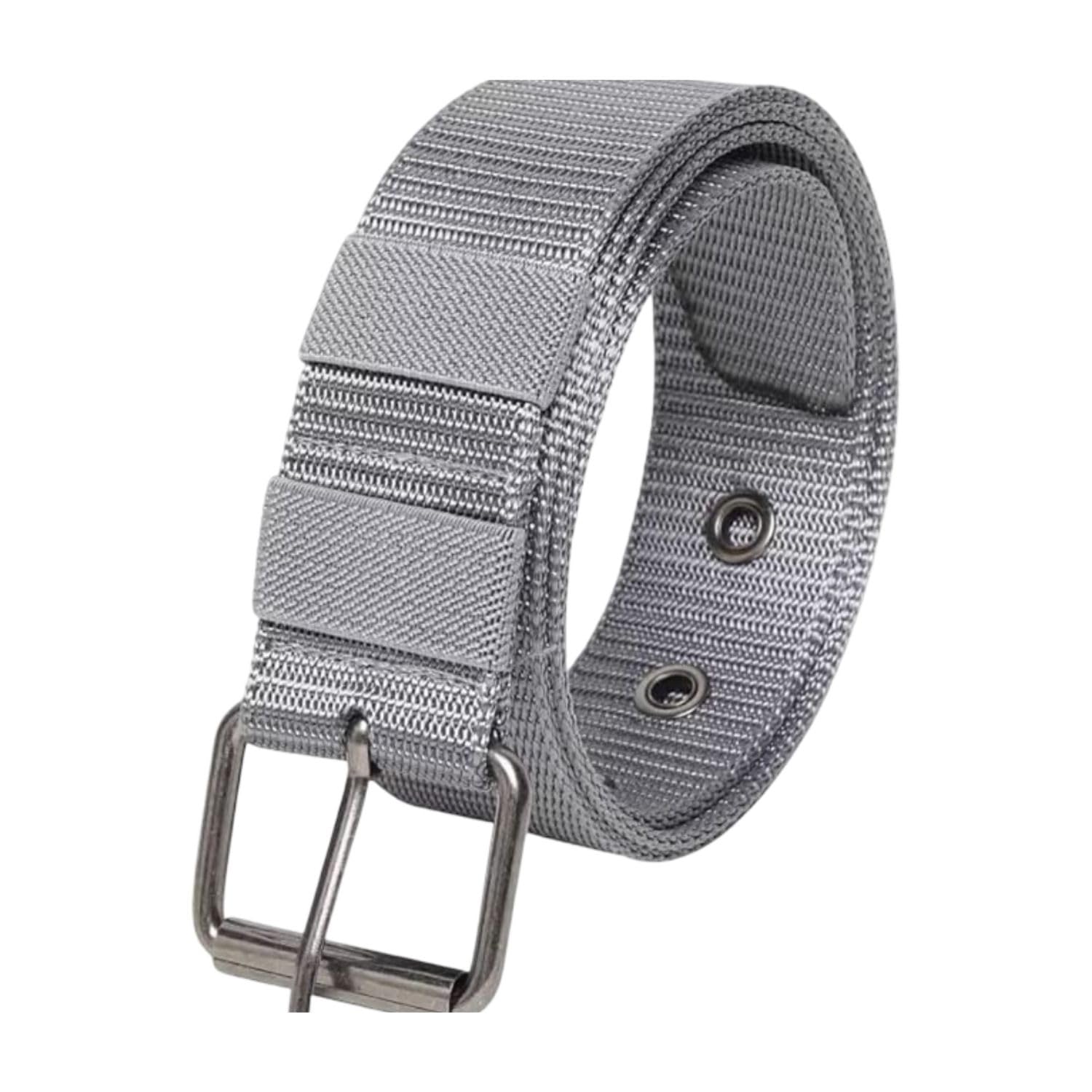 Unisex Nylon Belt with Reinforced Steel Holes | Heavy Duty Woven Fabric Casual Belt with Metal Pin Buckle | Adjustable up to 42 Inch Waist-picture-35