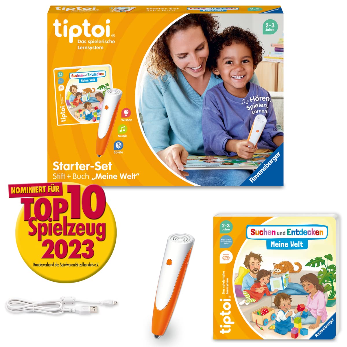 Ravensburger tiptoi Starter-Set 00114: Stift und Bauernhof-Buch & tiptoi Starter-Set 00112: Stift und Bilderbuch Suchen und Entdecken Meine Welt - Lernsystem für Kinder ab 2 Jahren