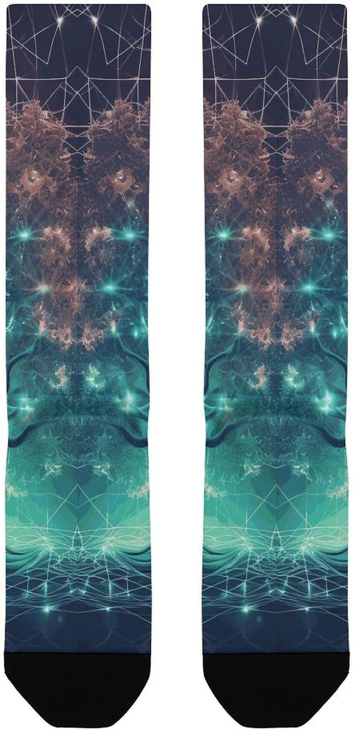 Futuristic Tree Knee High Soccer Socks Moisture Wicking