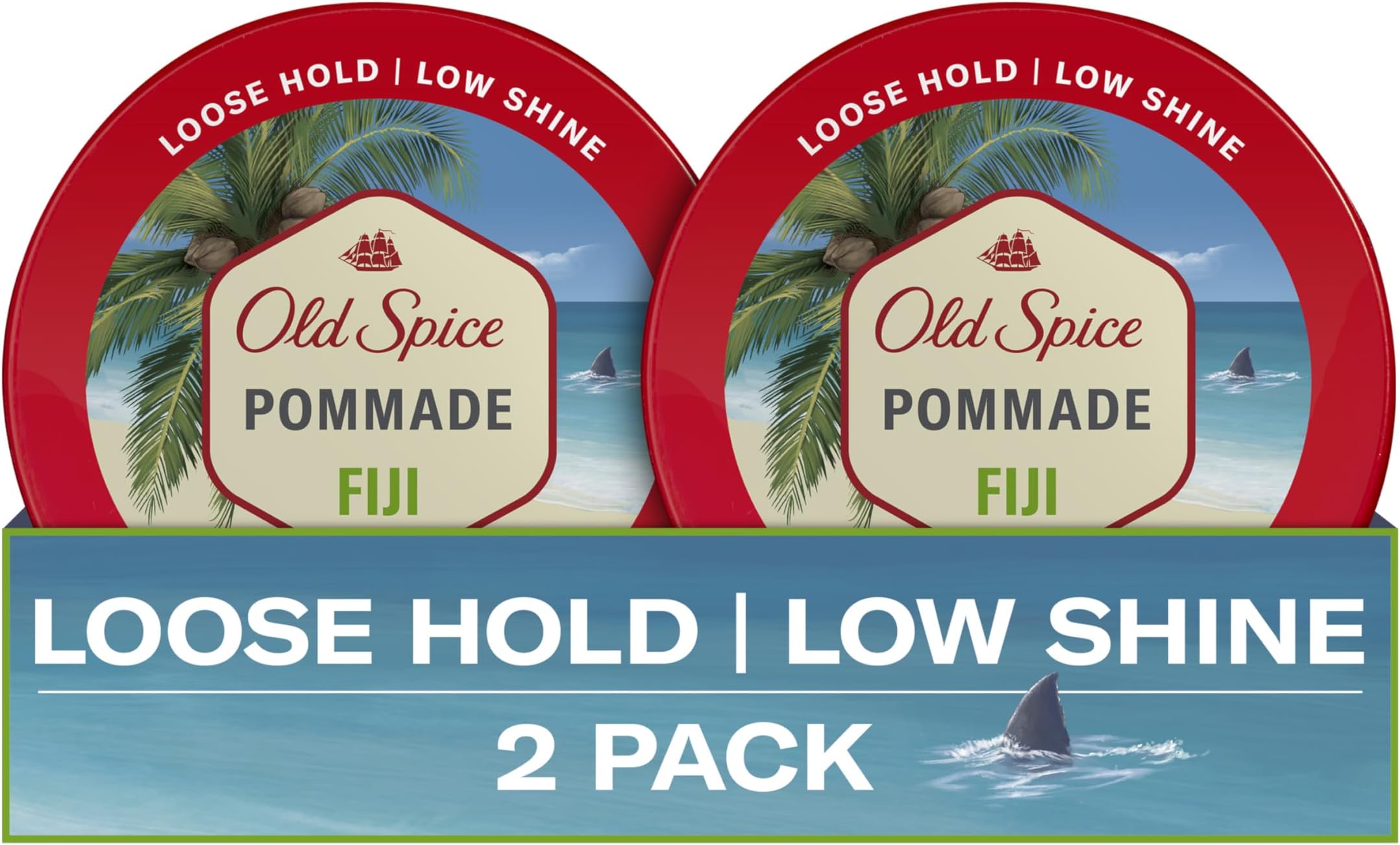 Old Spice, Hair Styling Fiber Wax for Men Flexible HoldLow Shine 2.22 Each Twin Pack NEW Formula, 4.44 Fl Oz