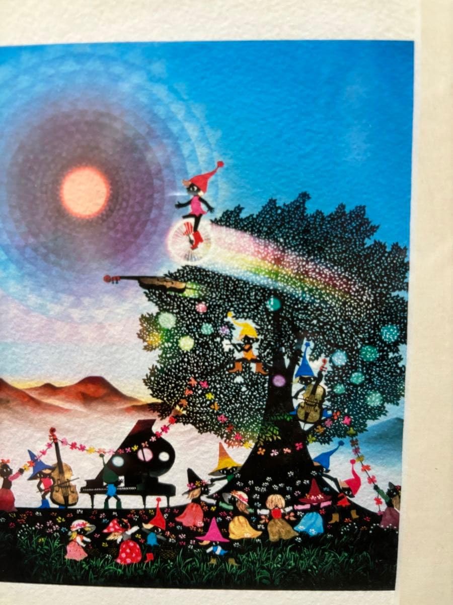 ポチの家さま専用　藤城清治さん　アート Amazon.co.jp: 藤城清治「アリスのハート」 画集画 A4額入り