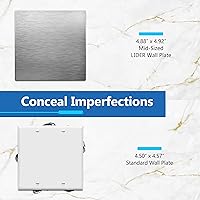 Vista 2 de LIDER Placa de Pared de Metal Doble Lisa, Resistente a la Temperatura e Impacto, Acero Inoxidable 304, Cubierta sin Tornillos, Actualización