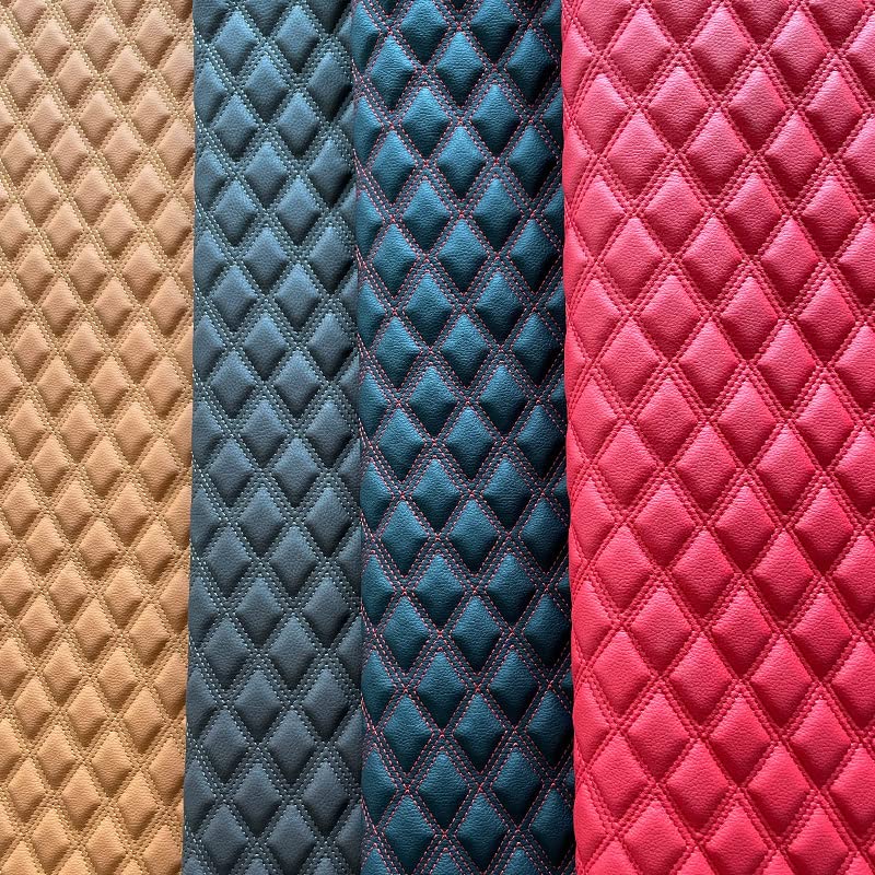 Amazon.com: LANOBA Diamond Quilted Faux Leather Vinyl Fabric 2.36