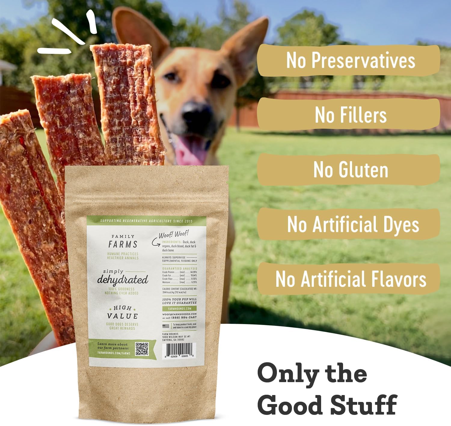 Farm Hounds Premium Dog Treats Bundle, Duck Strips & Beef Liver Jerky Treats for Dogs, Natural & Healthy Dog Chews & Snacks for Training, Made in USA