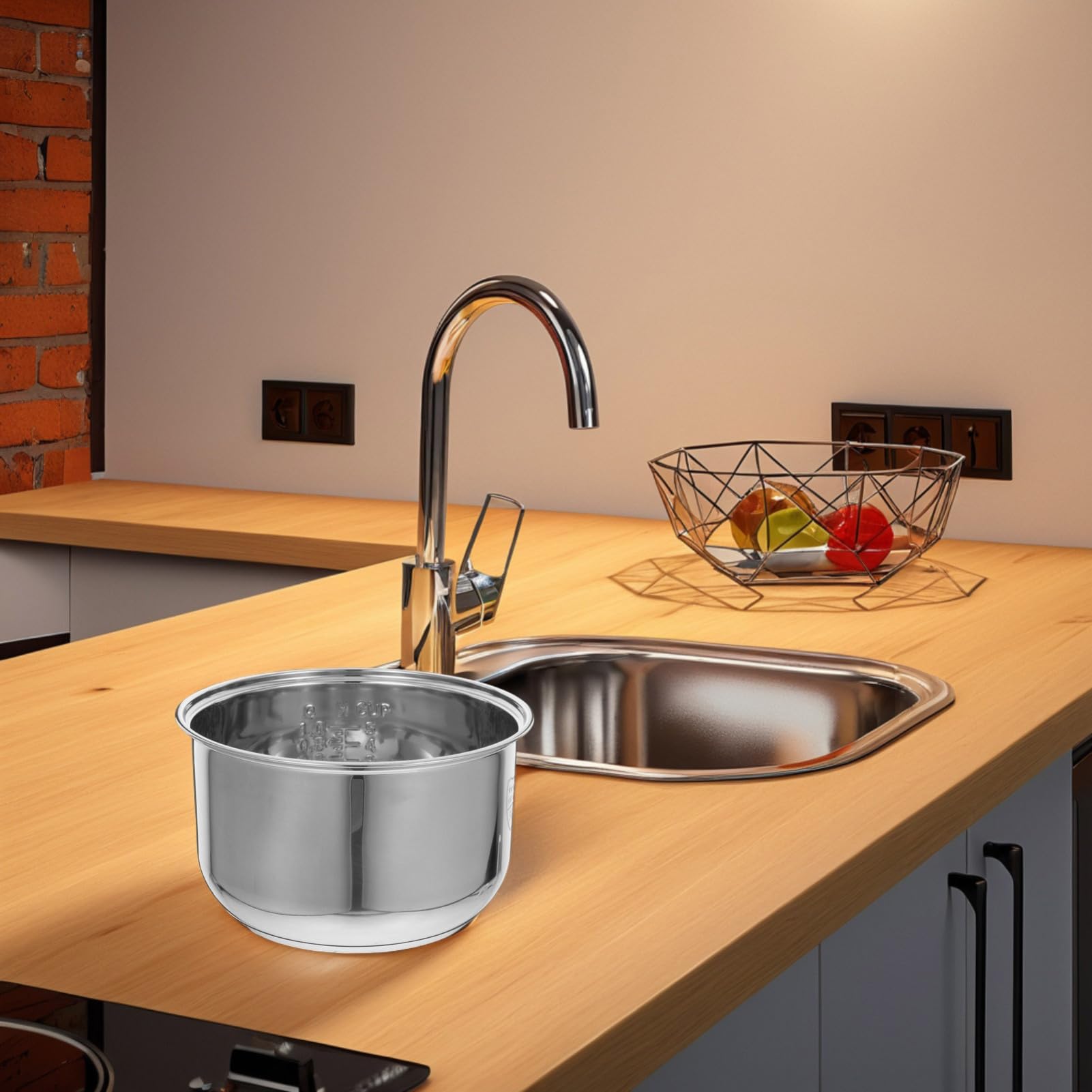 Olla Arrocera Interior De Acero Inoxidable Recambio Para Cocedor Eléctrico Compatible Con Diversas Marcas Para Cocción De Arroz Guisos Y Porridge Resistente Y Fácil De Limpiar