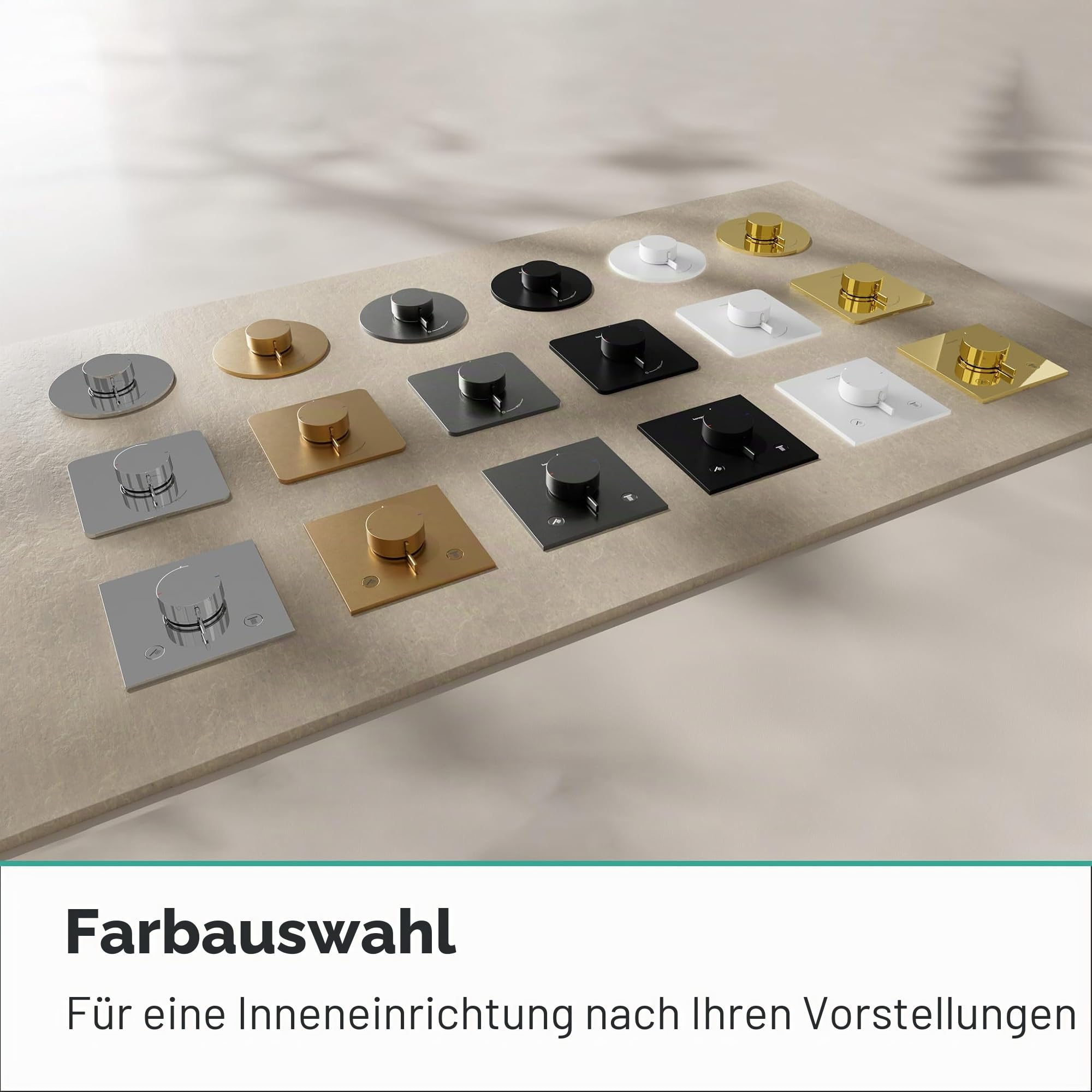hansgrohe Ecostat Comfort E - Duschthermostat Unterputz, Duscharmatur mit Sicherheitssperre (SafetyStop) bei 40° C, Thermostat für die Dusche, Mischbatterie für 2 Verbraucher, Mattschwarz, 33711670