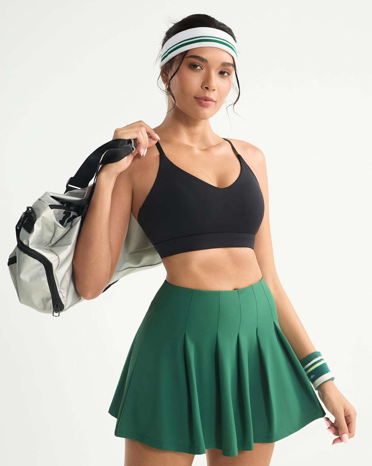 RUNNING GIRL V-Neck Sports Bras for Women - Adjustable Thin Straps Wireless Padded Yoga Top Low Impact - Image 5