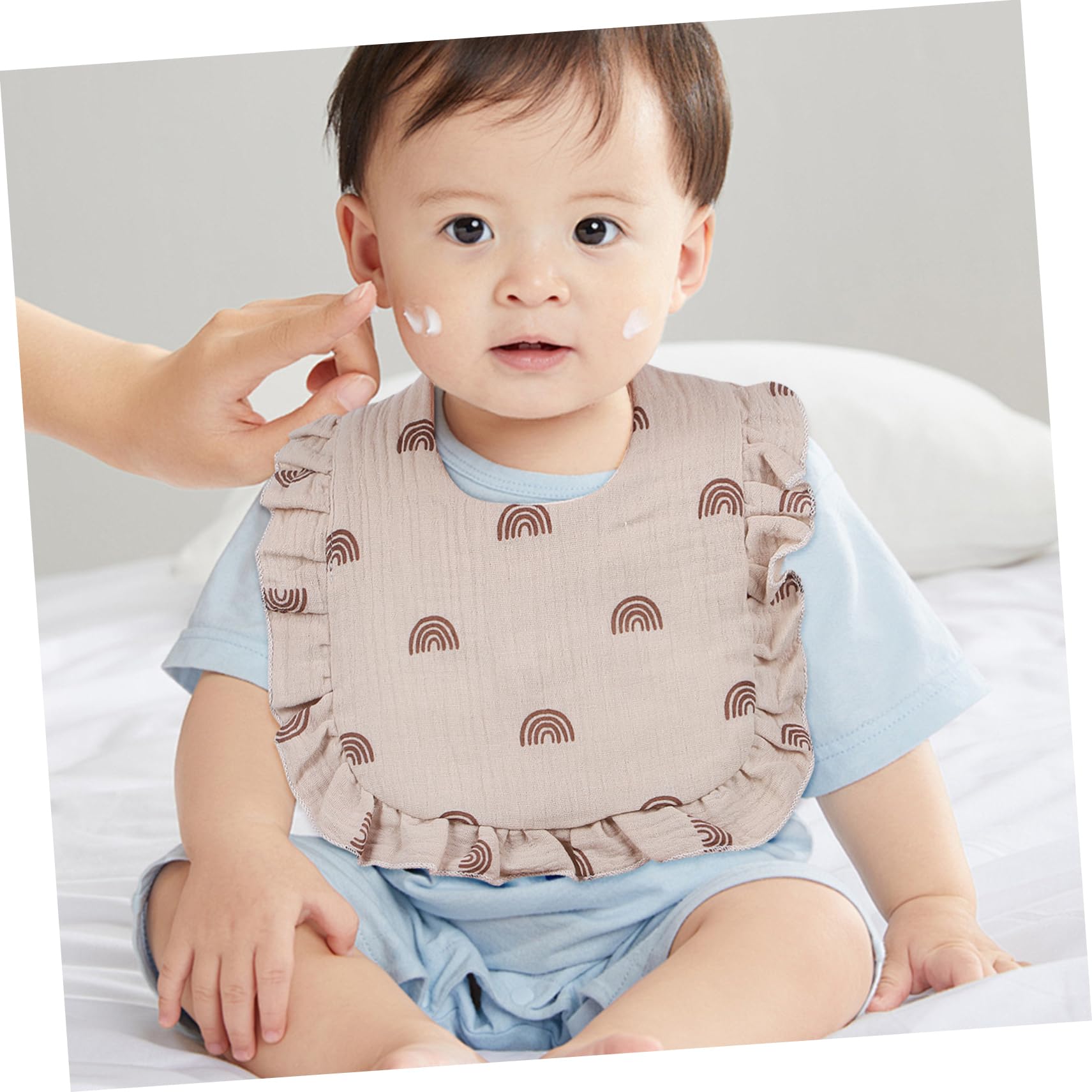 12 Stück Spucktücher Baumwolle Muslin für Kleinkinder Saugfähige Dreieckstücher mit Druckknopfverschluss Unisex Vielseitige Designs für Neugeborene und Kleinkinder