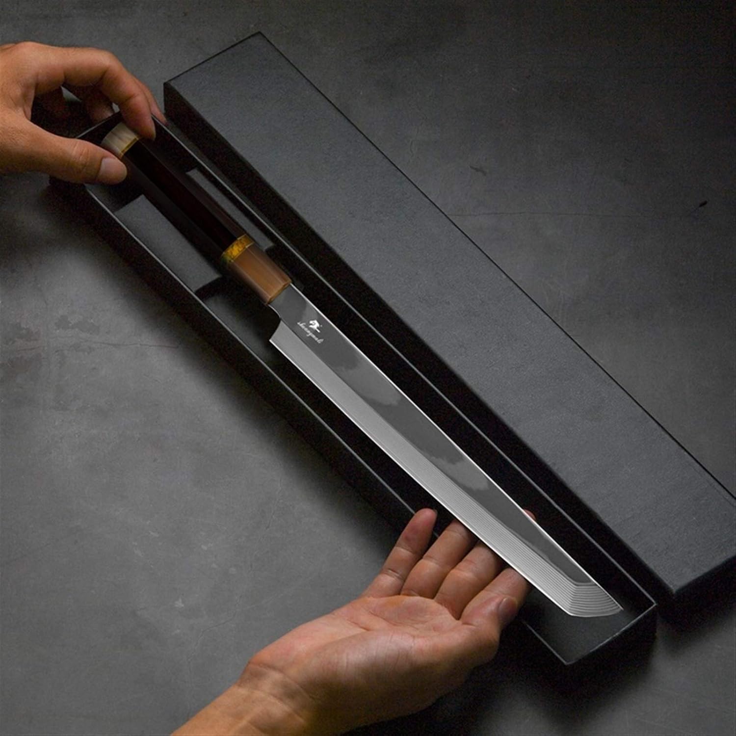 11 Inch Sushi Knife 33 Layer Damascus Steel Sashimi Kitchen Knife Filleting Salmon Cleaver Slicing Fish Sashimi Knives kitchen knife