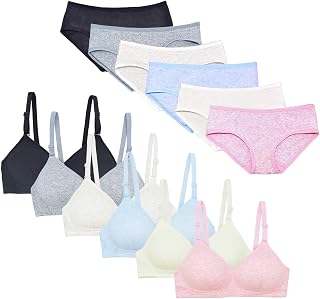 6 Pack Wireless Padded Starter Bras for Teens Girls