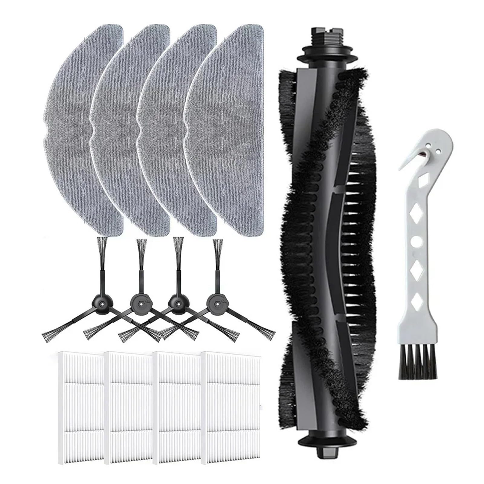 Dirlux Compatible for Lubluelu B40 Plus Robot Cleaner Main Roller, Side Sweepers, Filters & Mopping Pad Set