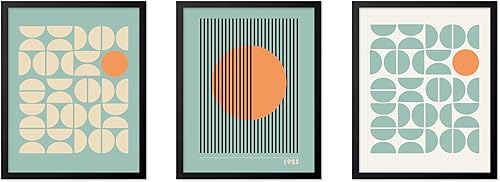 Miniatura 83 de Poster Master Juego de 3 pósteres Bauhaus - Imprimir geométrico - Arte de puntos de colores - Arte de formas geométricas - Regalo para hombres y