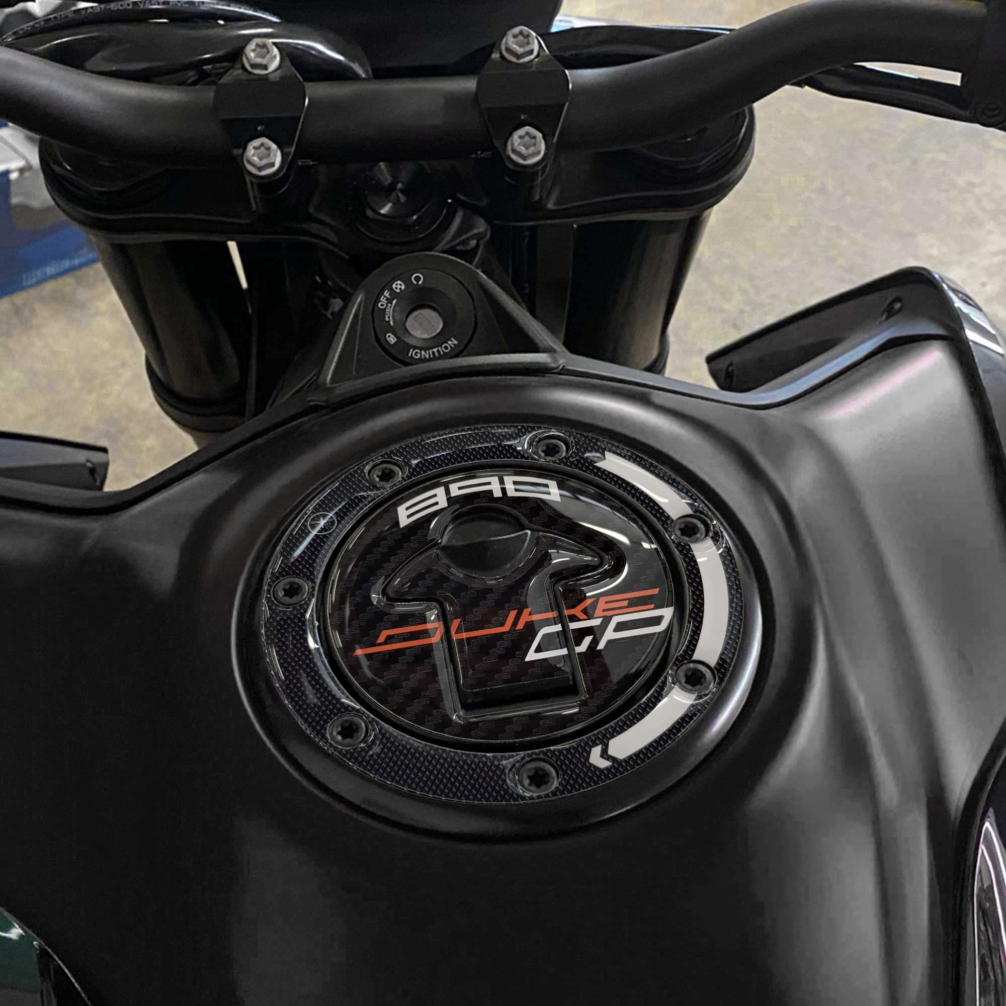 Tappo Serbatoio Moto Adesivo Gel 3D Compatibile Con Ktm Duke 890 GP 2022 2023