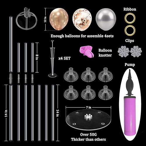 Miniatura 2 de Soporte de globos, decoración de mesa para fiesta de baby shower, boda, compromiso, despedida de soltera, aniversario, día de la madre, cumpleaños