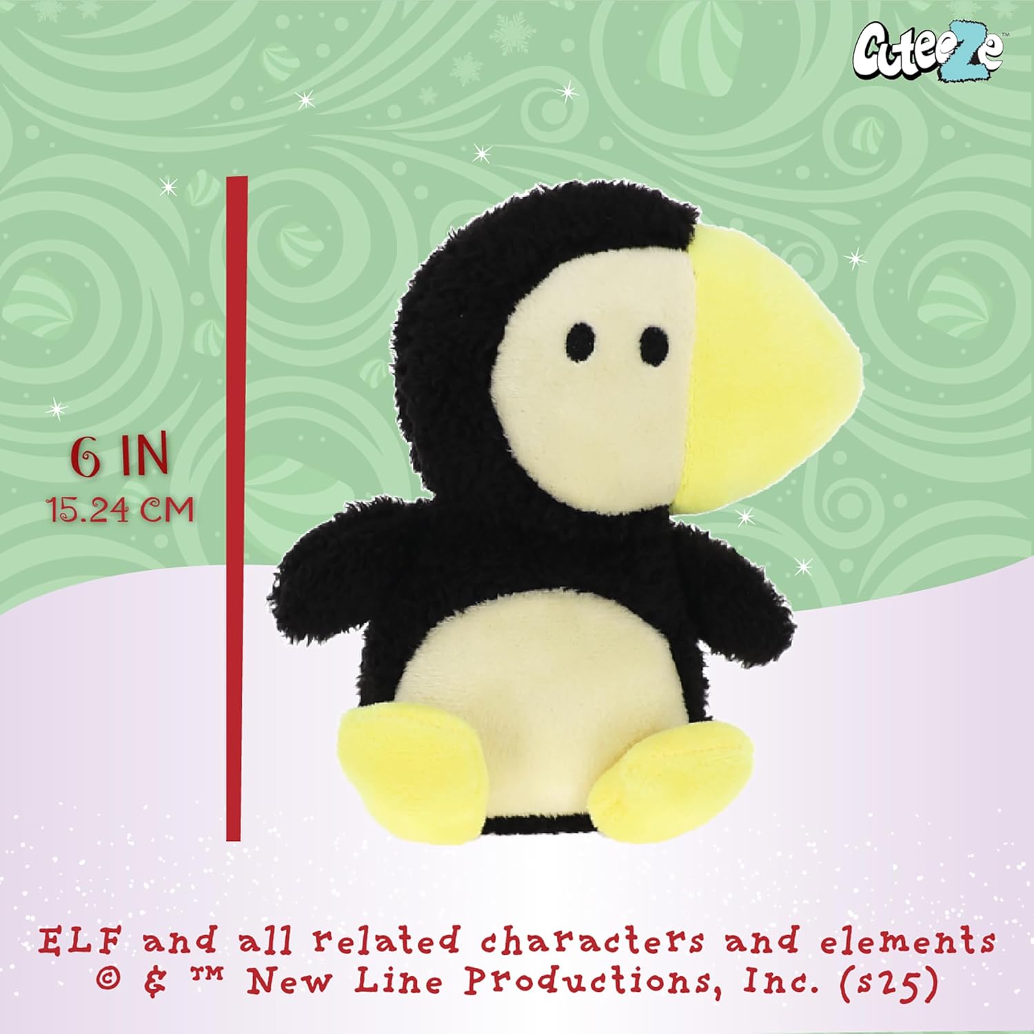 Kids Preferred Elf 4 Pc Cuteeze Plush Set - Buddy, Arctic Puffin, Mr. Narwhal, and Baby Walrus - Stuffed Animals for Toddler Boys & Girls, 6 Inches