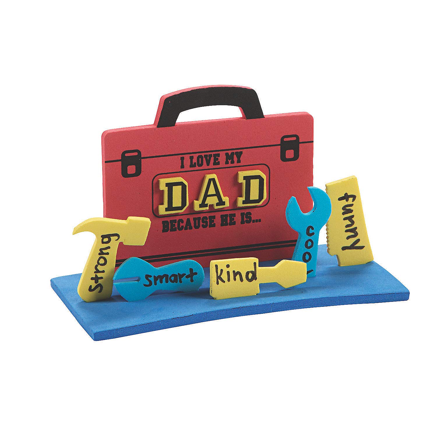 Fun Express I Love My Dad Because Craft Kit - Makes 12 - DIY Father's Day Craft Gift for Kids