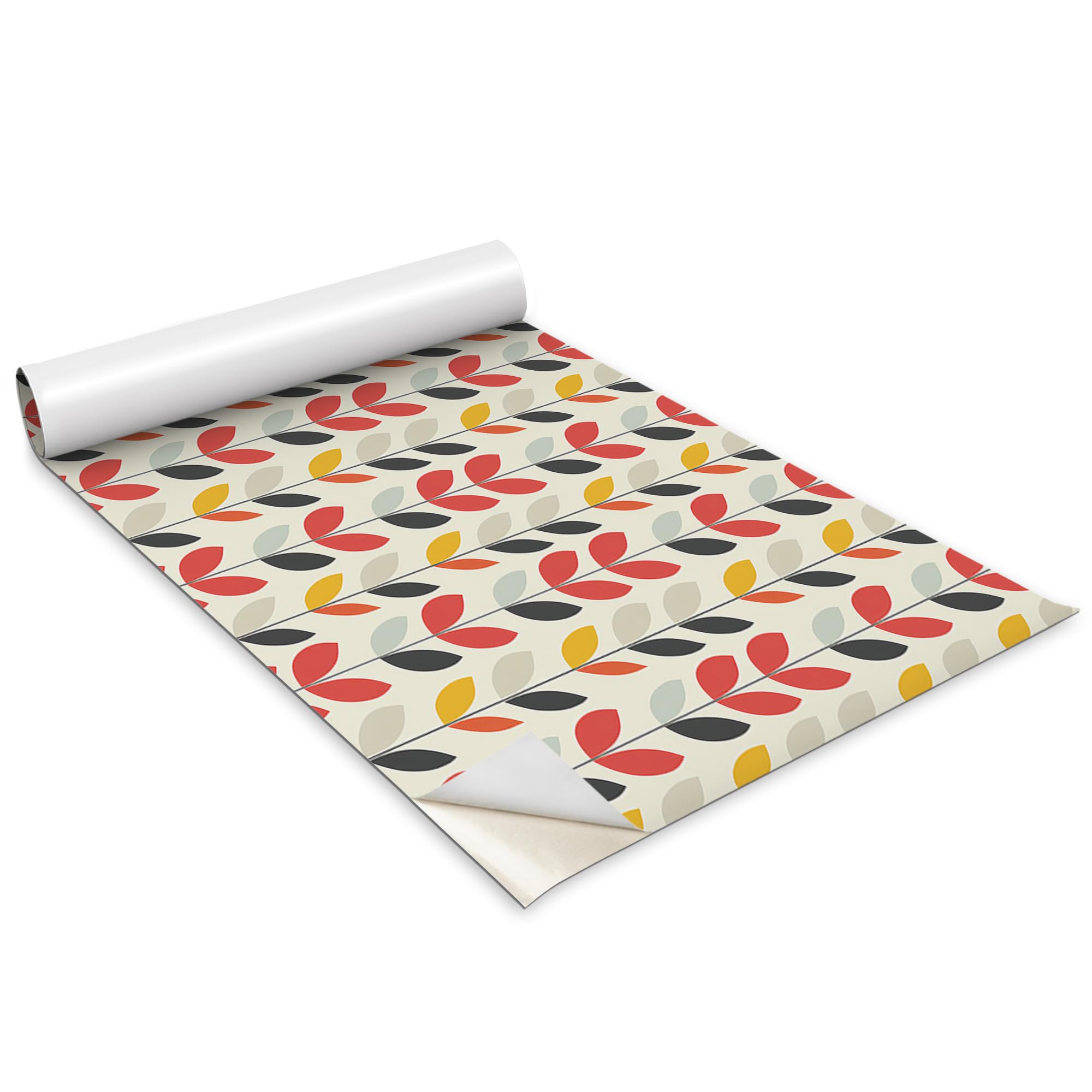 Sticker adhésif autocollant 100x50 cm pour meuble papier peint feuilles plantes bohèmes