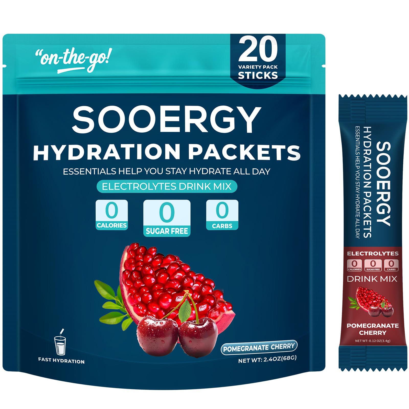 Electrolytes Powder Packets Sugar Free Hydration Packets, 7 Flavors Liquid Daily IV Electrolyte Drink Mixes for Rehydration with Electrolytes, Vitamins, 0 Calorie, 20 Sticks — Amazon image 14