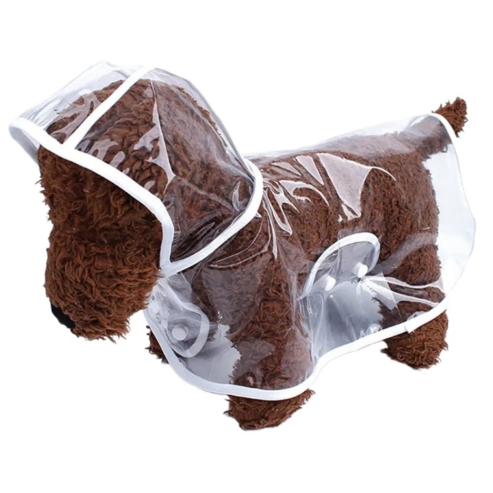 Imperméable léger pour grands chiens 8XL transparent avec bords colorés résistants